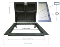 Напольный люк Стелс 800*900п образец
